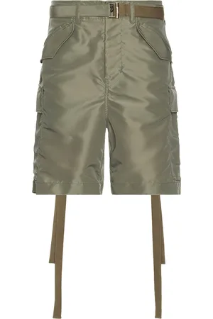 SACAI Nylon Twill Shorts in - Olive. Size 3 (also in 4).