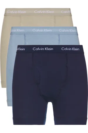 Calvin Klein Boxer Brief 3 Piece Set in New Navy Vintage Khaki & Troposphere - Blue. Size L (also in M, S).