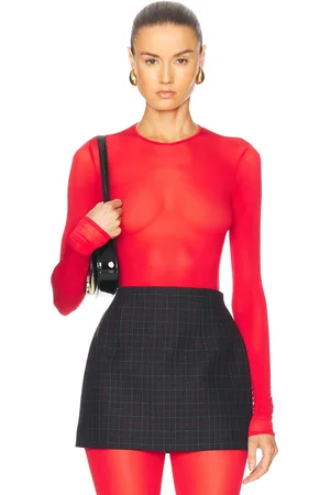 WARDROBE.NYC Sheer Bodysuit in - . Size L (also in M, XL, XS, XXS).