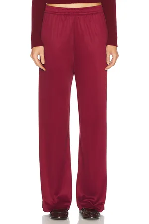 ENZA COSTA Liquid Jersey Resort Pant in - Burgundy. Size L (also in M, S, XS).