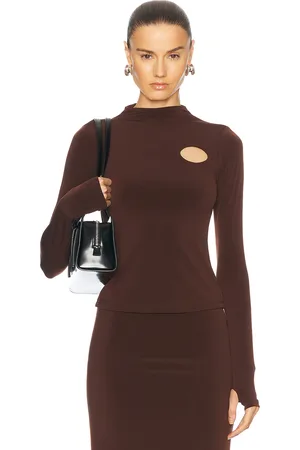 SANDY LIANG Bella Top in - Brown. Size L (also in M, S, XS).