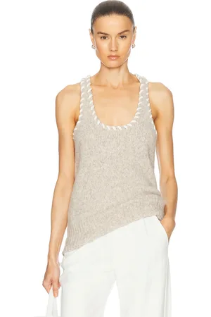 AISLING CAMPS Whip Stitch Tank Top in - Grey. Size L (also in M, XS).