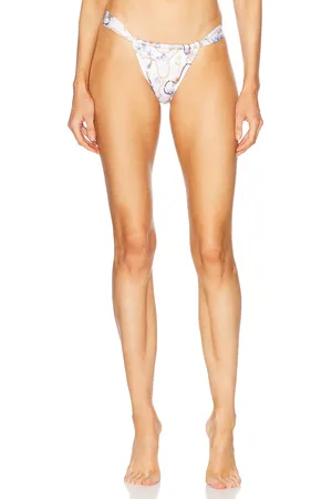 Bananhot Shell Bikini Bottom in - White. Size L (also in M, S, XS).