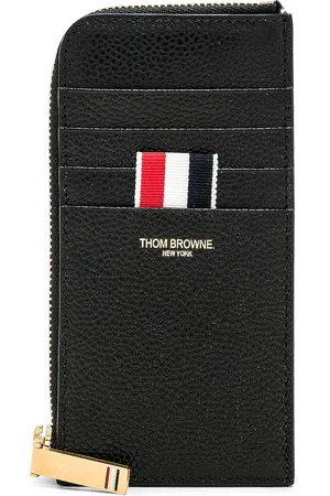 Thom Browne Pebble Grain Half-Zip Wallet in - . Size all.