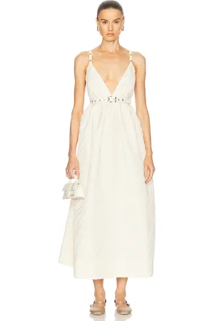 Ganni Sleeveless Dress in - Beige. Size 32 (also in 36, 38, 40).