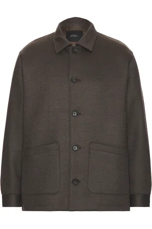 Saturdays NYC Coverall Wool Shirt Jacket in - Brown. Size L (also in M, XL/1X).