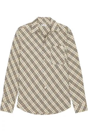 Burberry Long Sleeve Check Shirt in - Brown. Size L (also in M, S, XL/1X).
