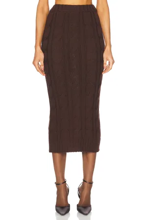 Rowen Rose Long Knit Skirt in - . Size L (also in M, S).