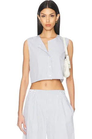Leset Yoshi Crewneck Top in - Baby Blue. Size L (also in M, XL, XS).