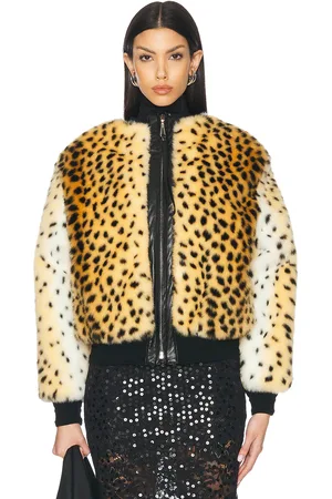 Paco rabanne Bomber Jacket in Guepard Brown & Black - Neutral. Size 38 (also in ).