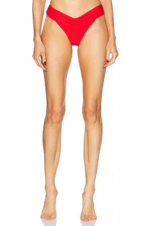 Bananhot Jasmin Bikini Bottom in - Red. Size XL (also in XS).