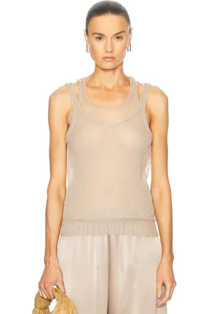 AISLING CAMPS Film Tank Top in - Grey. Size L (also in M, XS).