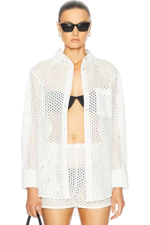 Solid The Bronte Button Down Shirt in - White. Size L (also in M, S).