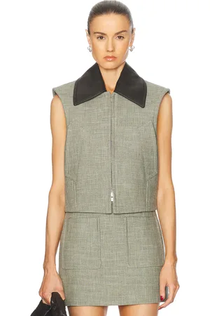 Bottega Veneta Vest Top in Green Fennel & White - Sage. Size 34 (also in 38, 40).