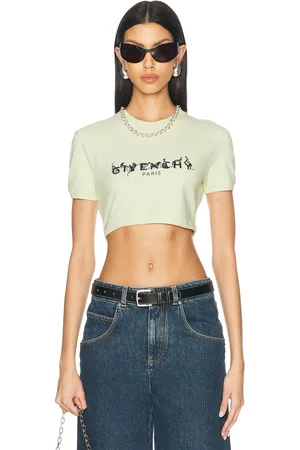 Givenchy Cropped T-Shirt in - Green. Size L (also in M, S, XS).