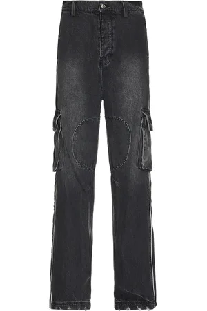 Nahmias Denim Track Logo Cargo Jeans in - Blue. Size 34 (also in 36).