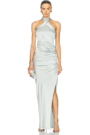 Simkhai Sarabella Halter Neck Dress in - Baby Blue. Size 0 (also in 4, 6).
