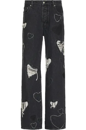 Nahmias Heart Patchwork Jeans in - Blue. Size 32 (also in 36).