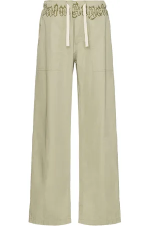 Palm Angels Waist Logo Loose Pants in - Nude. Size 46 (also in 48, 50, 52).