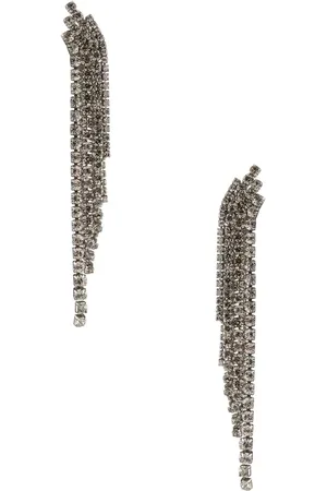 DEMARSON Rue Earrings in - Metallic Silver. Size all.