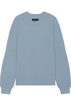 RAG&BONE Washed Dexter Crew Sweater in - Baby Blue. Size L (also in M, S).