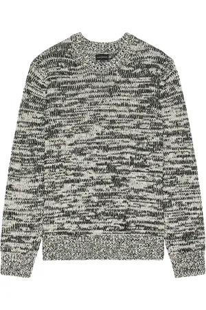 CLUB MONACO Marl Slub Crew Sweater in - Grey. Size L (also in M, S, XL/1X).