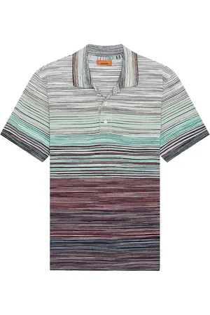 Missoni Short Sleeve Polo in - Blue. Size L (also in M, S).