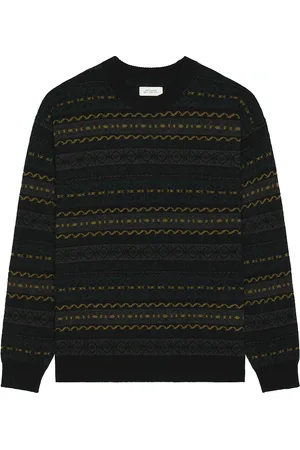 Saturdays NYC Classic Pattern Knit Sweater in - Black. Size L (also in M).
