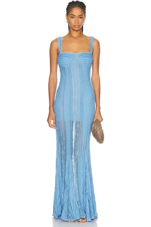 CHARO RUIZ IBIZA Gaia Long Dress in - Blue. Size L (also in ).