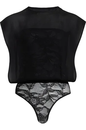 Alaïa Sleeveless Bodysuit in - Black. Size 34 (also in ).
