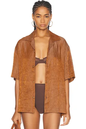 WAO Crinkled Short Sleeve Shirt in - . Size L (also in M, S, XS).
