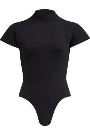 Alaïa Short Sleeve Bodysuit in - Black. Size 38 (also in ).
