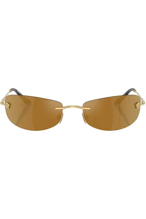 VERSACE Rectangular Sunglasses in - Metallic . Size all.