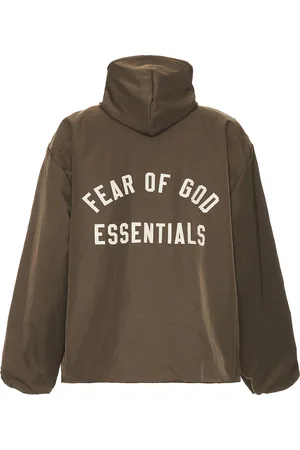 FEAR OF GOD Textured Nylon Hooded Coaches Jacket in - . Size L (also in XL).