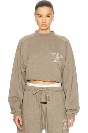 FEAR OF GOD Cropped Crewneck Sweatshirt in - Grey. Size L (also in M).