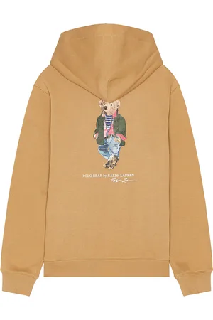 Ralph Lauren Explorer Bear Hoodie in - Tan. Size L (also in M, S, XL/1X).