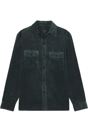 CLUB MONACO Wide Wale Corduroy Shirt in - Blue. Size L (also in M).