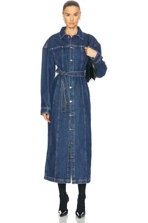 EB DENIM Prima Trench in - Blue. Size L (also in S, XL, XS).