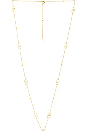 VALENTINO GARAVANI V Logo Signature Necklace in - Metallic Gold. Size all.