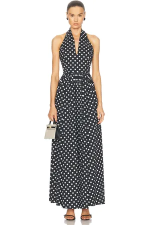 Caroline Constas Aya Open Back Collared Gown in - Black. Size XS (also in ).