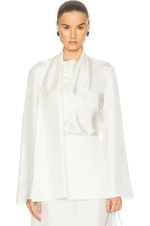 Rohe Long Sleeve Silk Foulard Top in - . Size 38 (also in 40, 42).