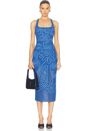 Cult Gaia Nissa Knit Dress in - Blue. Size L (also in ).