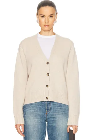 Jenni Kayne Cashmere Colette Cardigan in - Cream. Size L (also in M, S, XL).