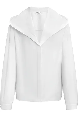 Alaïa Hooded Long Sleeve Top in - White. Size 34 (also in 40).