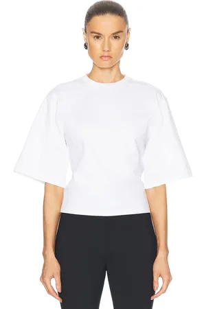 Rohe Fitted Logo Tee in - White. Size 34 (also in 38, 40).