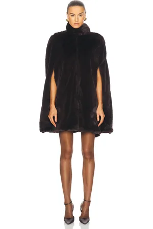 Rowen Rose Faux Fur Cape in - . Size XS (also in ).