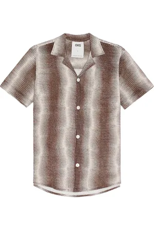 Oas Merlot Echo Cuba Net Shirt in - . Size M (also in S, XL/1X).