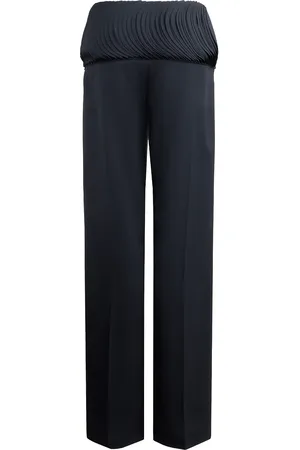 Alaïa Wide Leg Trouser in - Black. Size 34 (also in 36, 38).