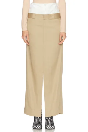 Maison Margiela Long Split Hem Skirt in - Brown. Size 38 (also in 40).