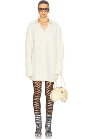 Maison Margiela Long Sleeve Button Up Top in - Cream. Size 36 (also in 38, 40, 42).